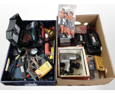 A quantity of hand and power tools and other hardware. (2 boxes)