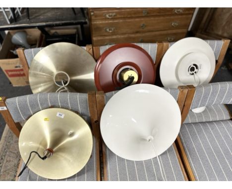 Five contemporary Scandinavian pendant light shades.