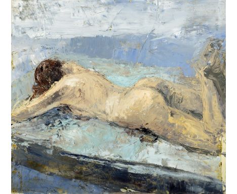 Donald Teskey RHA (b.1956) Nude (2003)Oil on Paper, 50 x 55cm (20&frac34; x 21&frac34;") Signed and dated (20)'03