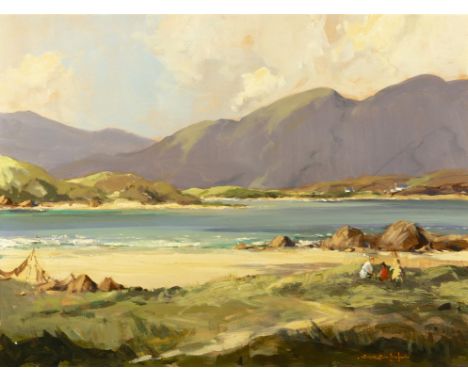 George K Gillespie RUA (1924 - 1995) Near Letterfrack, Connemara, Co. Galway Oil on canvas, 45 x 60cm (17&frac34; x 23&frac34