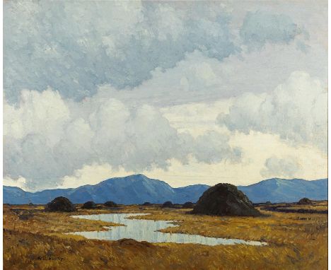 Paul Henry RHA (1877-1958)  The Bog Pool (c.1921-22)  Oil on canvas 50.8 x 61cm, (20" x 24")  SignedProvenance: A midwestern 