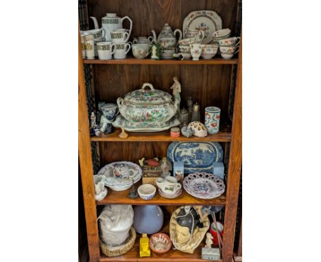 A Royal Copenhagen bear-cub ornament; a Carlton ware vase; a Sylvac dog ornament; &amp; various items of decorative China &am