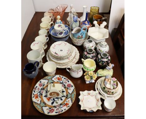A Royal Worcester one china figure “Grandmothers Dress”; A Lladro Nao girl figure; &amp; various other items of decorative ch
