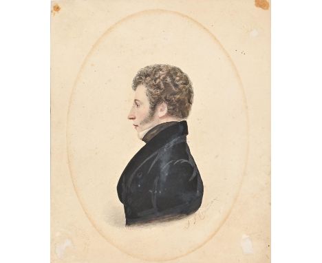 John Sell Cotman (1782-1842) - Portrait of a Man, possibly the artist, signed, ink and watercolour, 20 x 17cm, unframed&nbsp;