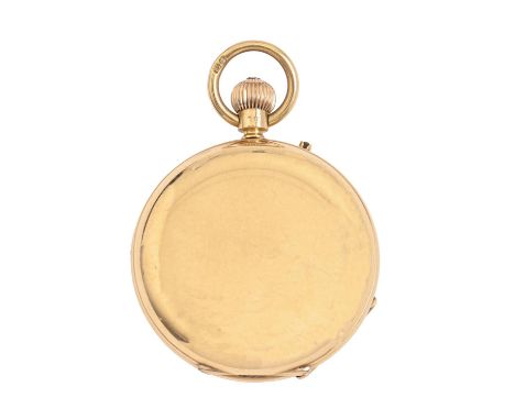 An 18ct gold hunting cased keyless lever lady's watch, Jays 142 144 Oxford Street London, No 15389, with three quarter plate 