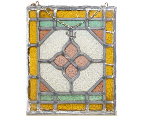 Architectural Salvage. A stained glass oval portrait of John Wesley, the Methodist cleric, 19th/20th c,&nbsp;inscribed Willia