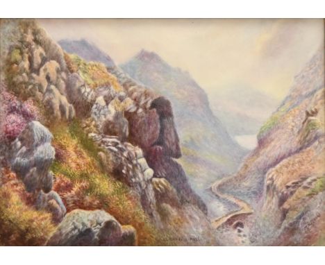 An outside decorated Worcester or other English porcelain plaque, M E Morris, late 20th c, painted by M E Morris, signed,&nbs