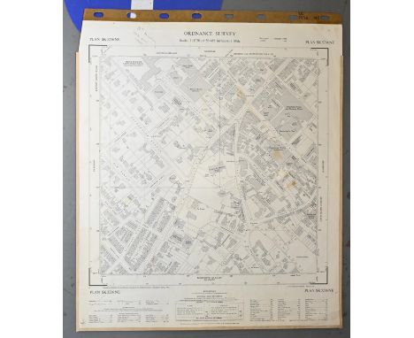 Maps. A collection of Nottingham Ordnance Surveys, 20th c,&nbsp;mostly 1:1250 scale suburban street views, etc  