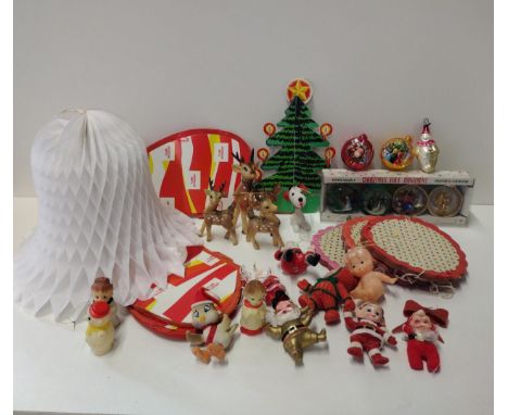 A good selection of vintage Christmas decorations. Collection only. 