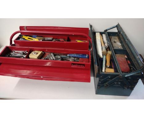 2 cantilever tool boxes and contents. Collection only. 
