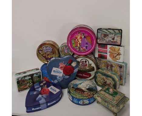 Large selection of vintage and later biscuit tins. Collection only. 