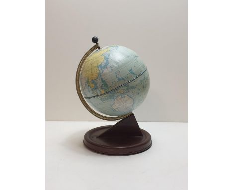 Chad Valley tinplate globe on stand. Shipping Group (A). 