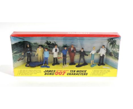Gilbert James Bond Ten Movie Characters Set consisting of 1. James Bond with Baretta, 2. James Bond with rifle, 3. James Bond