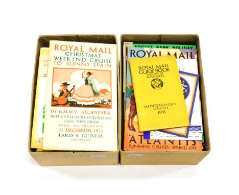 Royal Mail Line Paperwork assorted leaflets and booklets including RML 85 Years Shipping Experience, The Story of a Great Lin