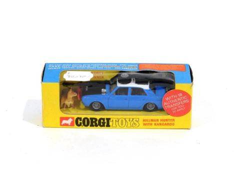 Corgi 302 Hillman Hunter with Kangaroo (E, decals have not been applied, box G-E, but insert is torn at one end, lacks decal 