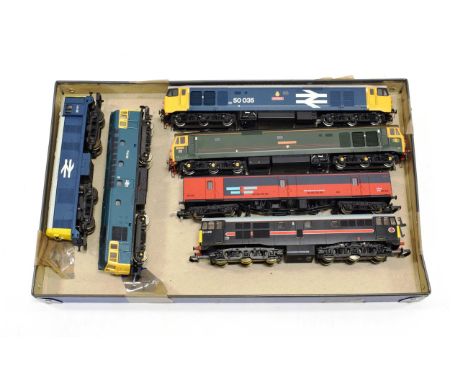 Hornby (China) OO Gauge Diesel Locomotives 50007 Sir Edward Elgar, Fragonset Railways 31468 and BR 50035 Ark Royal (all E) to