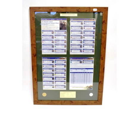 Framed Autographed Racecard Martell Cognac Grand National 2004 numbered 37/200