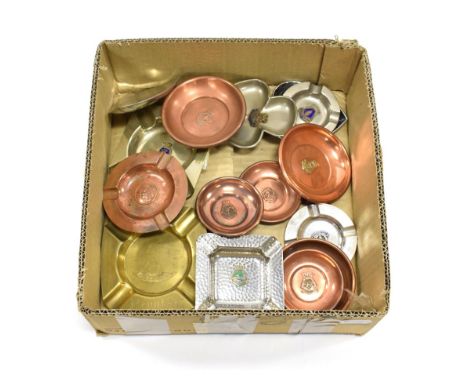 Naval Ashtrays from HMS Hermes, HMS Pembroke, HMS Victorious, 2xHMS Theseus, HMS Repulse, HMS Renown HMS Royal Sovereign (tra