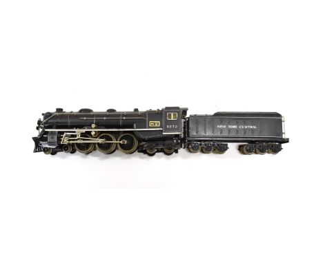 Marklin O Gauge 20-Volt 4-6-4 New York Central Locomotive 5273 And 12 Wheel Bogie Tender black with silver lettering (E-G)