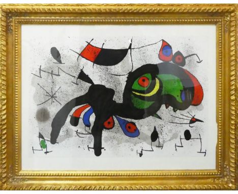 JOAN MIRO 'Le Berlier fleuri', 1971, original lithograph, printed by Maeght, Paris, ref Cramer 145, 37.8cm x 55.5cm, in hand 