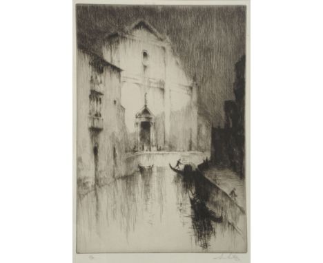 A SYDNEY MACKENZIE LITTEN (1887-1934) 'Angelo Raefello' etching, signed in pencil in the margin and numbered, 15 of 80, 30.5 