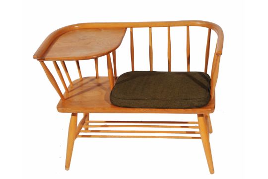 Vintage blond elm ercol hall seat tele table - Pinterest