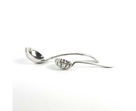 A George V silver King's Pattern sauce ladle. By George Howson, Sheffield 1932; together with a sifter spoon by Walker &amp; 