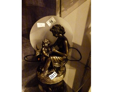 Cast figural table lamp