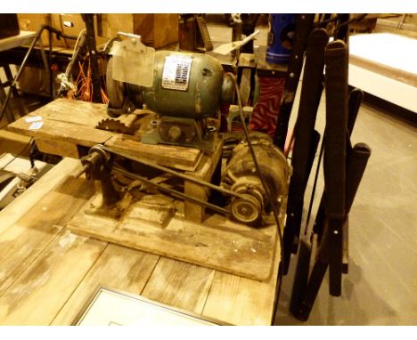 Nutools bench grinder and a scratch built bench saw