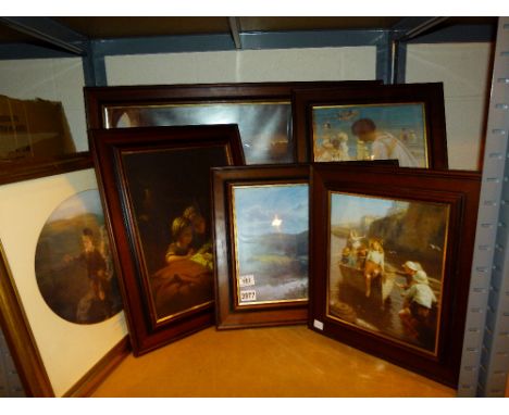Quantity of mostly vintage framed prints