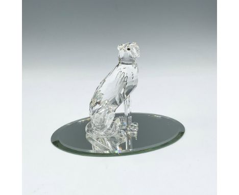 Clear faceted crystal figure is part of the African Wildlife group accented by black crystal inset eyes and curled smooth tai