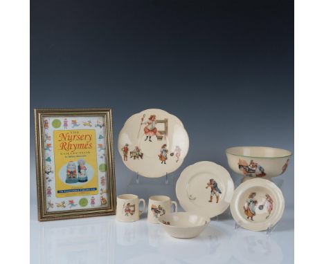 Fantastic collection of Royal Doulton dishes that depicts various scenes from classic nursery rhymes that includes a large se