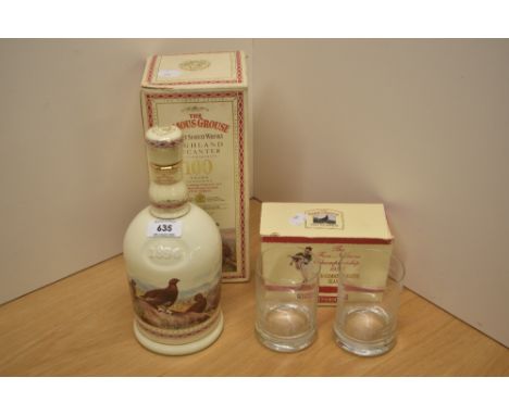 A Wade ceramic Highland Decanter of Famous Grouse Finest Scotch Whisky, to commemorate 100 Years, 40% vol, 70cl, in original 