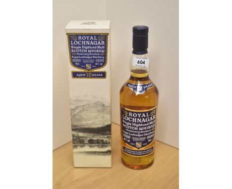 A bottle of Royal Lochnagar 12 Year Single Highland Malt Scotch Whisky, 40% vol, 70cl, in original card box