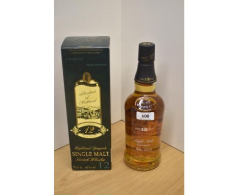 A bottle of Ben Bracken 12 Year Highland Speyside Single Malt Scotch Whisky, 40% vol, 70cl, in card box