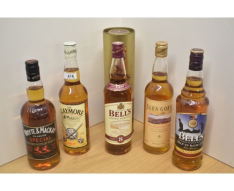 Five bottles of Blended Scotch Whisky, Glen Gorse, The Claymore, Whyte &amp; Mackay Special, Bell's Help for Heroes and Bell'