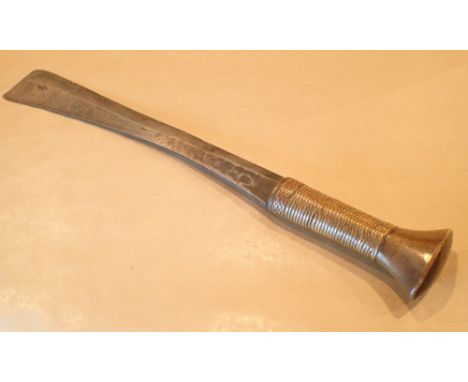 Asian machete with wooden handle bound with cane blade L: 48 cm