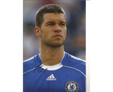 Football Michael Ballack signed 12x8 colour photo pictured while playing for Chelsea. Michael Ballack ( born 26 September 197