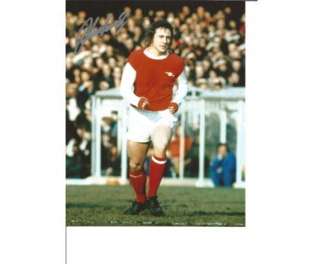 Football John Radford signed 10x8 colour photo pictured while playing for Arsenal. Good Condition. All signed pieces come wit