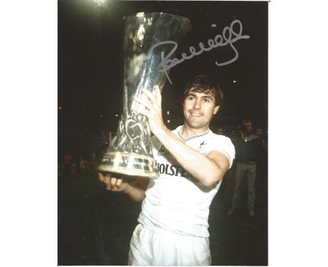 Paul Miller Signed Tottenham Hotspur Uefa Cup 8x10 Photo. Good Condition. All signed pieces come with a Certificate of Authen