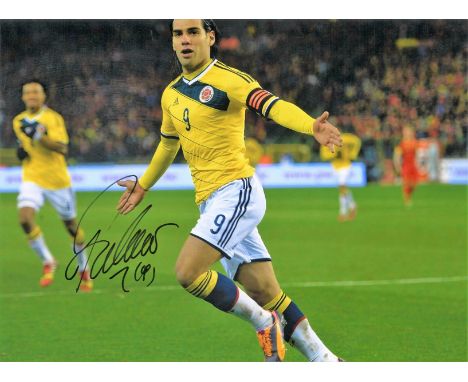 Football Radamel Falcao signed 16x12 colour photo pictured while playing for Columbia. Radamel Falcao García Zárate is a Colo