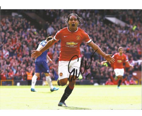 Football Radamel Falcao signed 12x8 colour photo pictured while playing for Manchester United. Radamel Falcao García Zárate i