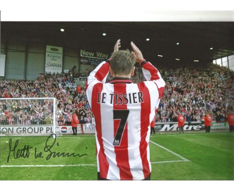 Football Matt Le Tissier signed 12x8 colour photo pictured while playing for Southampton. Matthew Paul Le Tissier ( born 14 O