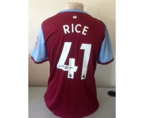Football Declan Rice signed West Ham United signed home shirt. Declan Rice (born 14 January 1999) is an English professional 