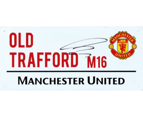 Football Alexis Sanchez signed Old Trafford M16 Manchester United Commemorative Road Sign. Alexis Alejandro Sanchez ( born 19