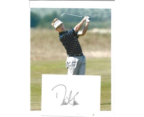 Golf David Toms signed 6x4 white card and 10x8 colour photo. David Wayne Toms (born January 4, 1967) is an American professio