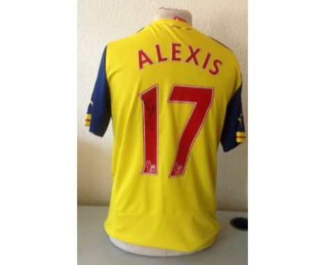 Football Alexis Sanchez signed Arsenal away shirt. Alexis Alejandro Sanchez ( born 19 December 1988), also known simply as Al