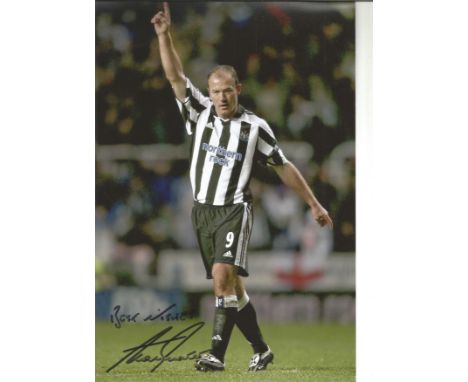 Football Alan Shearer signed 12x8 colour photo pictured while playing for Newcastle United. Alan Shearer, CBE, DL (born 13 Au