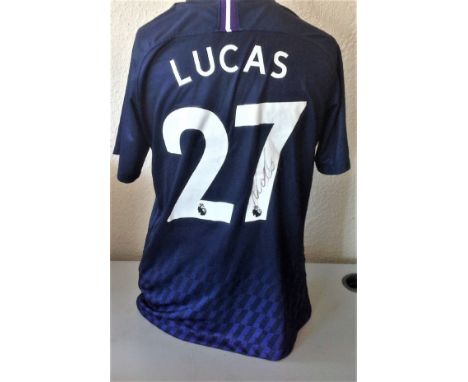 Football Lucas Moura signed Tottenham Hotspur away shirt. Lucas Rodrigues Moura da Silva (born 13 August 1992), known as Luca