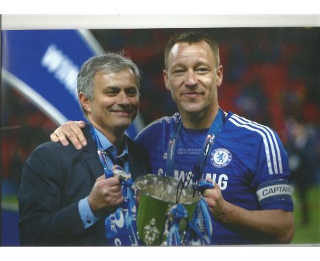 Football Jose Mourinho signed 12x8 colour photo pictured while manager of Chelsea. José Mário dos Santos Mourinho Félix, GOIH